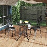 Berkfield Home 3 Piece Bistro Set Cast Aluminium Black