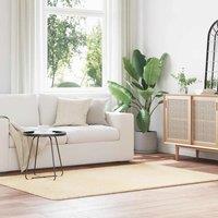 Berkfield Home Shaggy Rug High Pile NAVARRA Cream 130x200 cm Polyester | Size: Medium