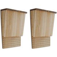 Berkfield Home Bat House 22 x 12 x 34 cm Set of 2 in Brown