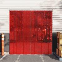 Berkfield Home Door Curtain Red 300 mmx2.6 mm 25 m PVC