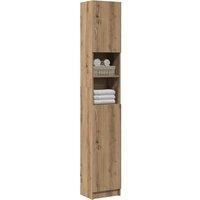Berkfield Home Bathroom Cabinet Artisan Oak 32x25.5x190 cm Engineered Wood in Brown