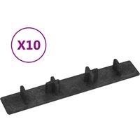 Berkfield Home Decking End Caps 10 pcs Black Plastic