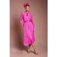 Coast Women's Lace Shirt Dress in Magenta | Size: 14