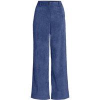 Lands' End Women's Wide Leg Corduroy Trousers in Navy | Size: 14