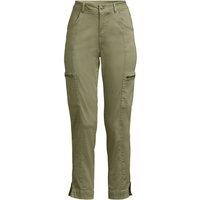 Lands' End Women's 7/8 Slim Leg Cargo Chinos in Olive | Size: 8