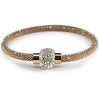 Jewelco London Women's Sterling Silver CZ Gilded bead set Popcorn Bracelet in Gold