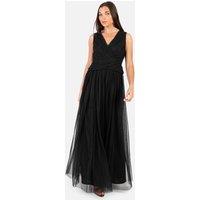 Anaya with Love Women's Sleeveless V Neck Maxi Dress in Black | Size: 8