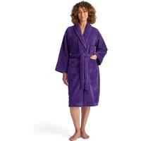 CHRISTY Women's 'Supersoft Cosy' Microvelour Bath Robe in Purple | Size: S/M