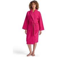 CHRISTY Women's 'Supersoft Cosy' Microvelour Bath Robe in Pink | Size: S/M