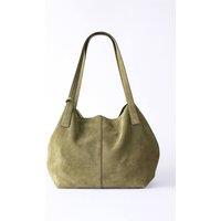 Lakeland Leather Women's 'Santon' Suede Tote Bag in Green