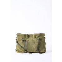 Lakeland Leather Women's 'Santon' Suede Cross Body in Green
