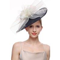 PEACH ACCESSORIES Women's Azure Majesty the Elegance & Grandeur Fascinator Hat in Navy