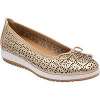 Lotus Women's 'Helen' Ballerina Shoes in Gold | Size: 5