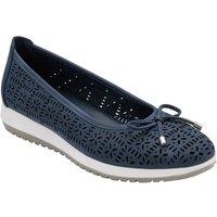 Lotus Women's 'Helen' Ballerina Shoes in Navy | Size: 5