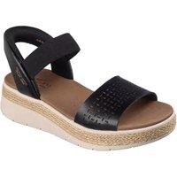 Skechers Women's Bobs Sun Ray Slip-Ins Perforated Duraleather Sandals Black | Size: 5