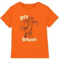 Disney Winnie The Pooh Tigger Let'S Bounce Kids T-Shirt, Orange | Size: 5-6 Years