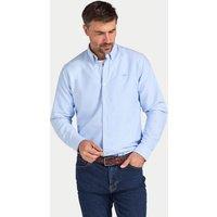 Raging Bull Men's Long Sleeve Classic Oxford Shirt in Light Blue | Size: Large