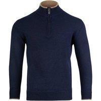 Jack Pyke Men's Ashcombe Lambswool Half Zip Pullover in Navy | Size: 3XL