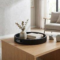 Garden Greatness Maison Ribbed Urban Tray Decoration in Black | Size: 1 Pack