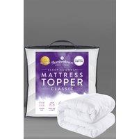 Slumberdown Sleep Soundly 2.5cm Mattress Topper in Off-White | Size: Single Fitted