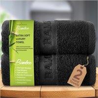 GAVENO CAVAILIA 2 Pack Bamboo Towel in Black