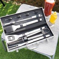 Menkind BBQ Tool Set in Silver