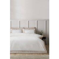 Catherine Lansfield 'So Soft Mono Panel' Duvet Cover Set in Natural | Size: Double