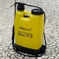 Gr8 Garden 12L Backpack Manual Pressure Sprayer With Lance Garden Weed Killer Knapsack in Yellow