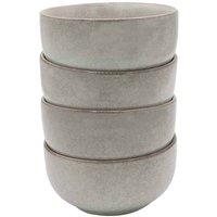 Cooks Professional Set of 4 Nordic Stoneware Side Bowls with Reactive Glaze - 2 Colours in Grey