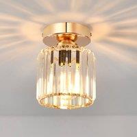 Goeco Crystal Ceiling Light Gold Chandelier for Hallway Living Room Kitchen