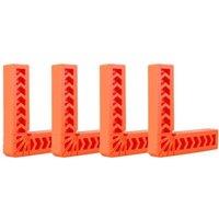 VOGREX 4PCS 90 Degree Corner Clamping Square Right Angle Clamps in Orange