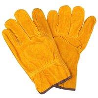 VOGREX WELDING GLOVES SHORT CUFF TIG MIG GAUNTLET LEATHER in Yellow