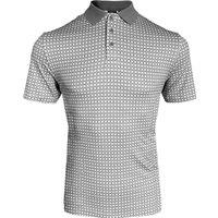 Island Green Men's All Over Chain Print Golf Polo Shirt in Grey | Size: Medium
