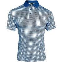 Island Green Men's All Over Chain Print Golf Polo Shirt in Blue | Size: Small