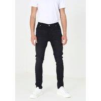 Brave Soul Men's Cotton Blend Skinny Fit Denim Jeans in Charcoal | Size: 32R
