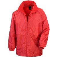 Result Core Men's Microfleece Lined Waterproof Jacket in Red | Size: XL