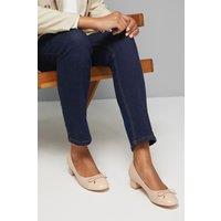 Good For the Sole Women's : Talia Comfort Block Heel Ballet Pumps in Blush | Size: 6