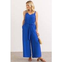 Klass. Women's Sleeveless Wide Leg Jumpsuit in Cobalt | Size: 22