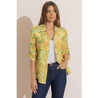 Klass. Women's Garden Print Blouse in Green | Size: 18