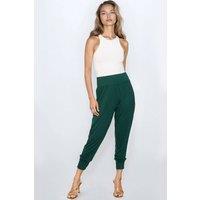 Aftershock London Women's Harem Pants in Bottle Green | Size: Large/XL