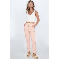 Aftershock London Women's Stretch Drawstring Trousers in Dusty Pink | Size: S/M