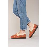 Moshulu Women's 'Peanut Brittle' Spotty Full Slippers in Orange | Size: 8