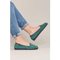 Moshulu Women's 'Amaretti' Ballerina Slippers in Jade | Size: 4