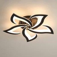 Pheashine Modern Acrylic LED Ceiling Light, 60W, Black, 3000K Warm White (60cm) in Black