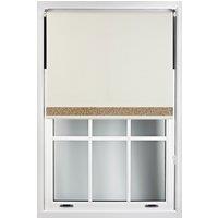 Furnished Cream Blackout Fabric with Gold Glitter Accent - Trimmable Roller Blind | Size: 210 cm width x 210 cm drop