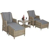 Royalcraft WENTWORTH 5pc Deluxe Gas Reclining chair set in Natural