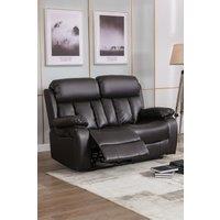 More4Homes Chester 2 Seater Manual High Back Bonded Leather Recliner Sofa in Brown