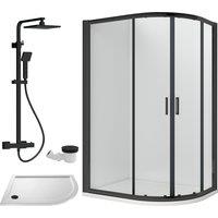 Balterley Offset Right Quadrant Tray Square Shower Waste 1200x 800mm in White