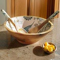 Hartsmede Hummingbird Large Serving Bowl With Spoons in Beige