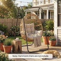 OUTSUNNY Hammock Chair Stand Only, Hanging Chair Stand, 150 KG Load, Black